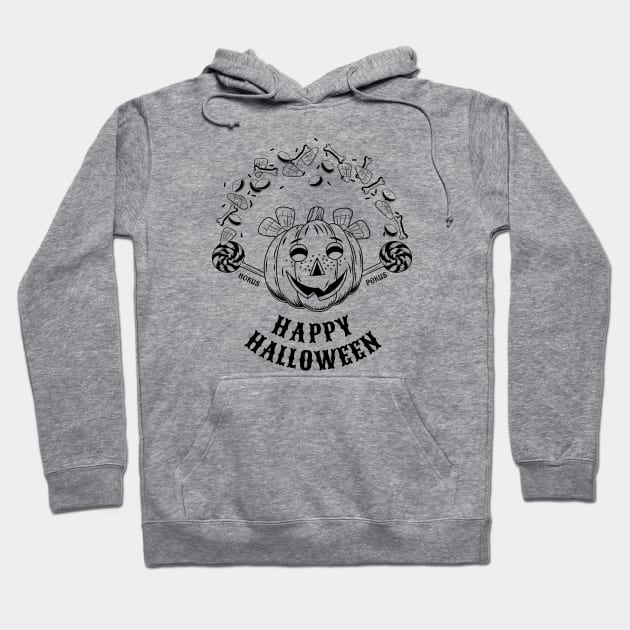 Happy Halloween label Hoodie by OA_Creation